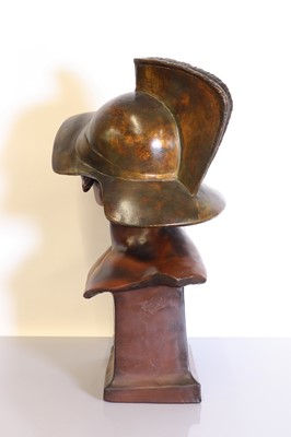 Lot 120 - A Goldscheider cold-painted terracotta bust
