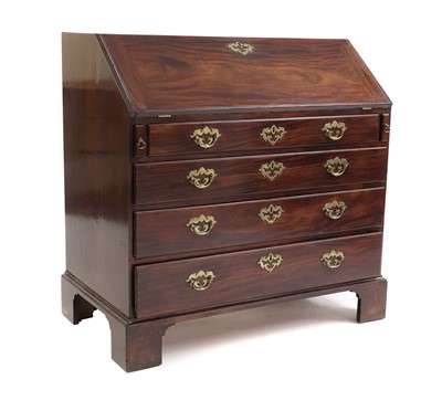 Lot 436 - An early George III mahogany bureau