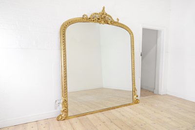 Lot 581 - A Victorian gilt-gesso overmantel mirror