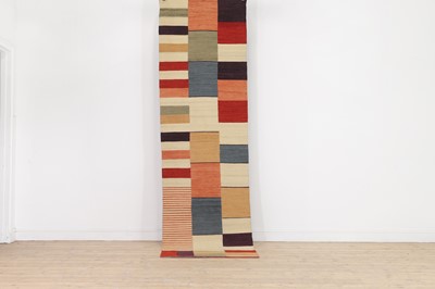 Lot 131 - A modernist flat-weave wool runner