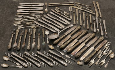 Lot 30 - A collection of silver flatware