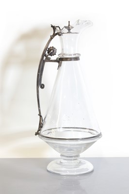 Lot 47 - A James Dixon & Sons glass claret jug