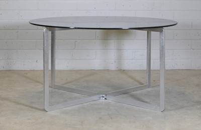 Lot 370A - A glass and steel table