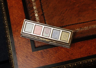Lot 79 - A silver five division stamp box