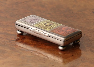 Lot 73 - A silver stamp box