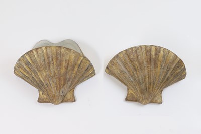 Lot 461 - A pair of gilt terracotta wall lights