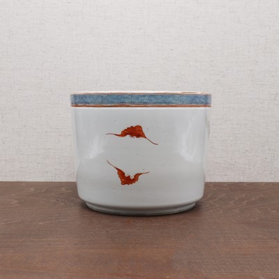 Lot 353 - A Chinese famille rose brush pot