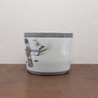 Lot 353 - A Chinese famille rose brush pot
