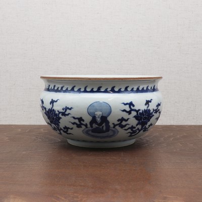 Lot 161 - A Chinese blue and white incense burner