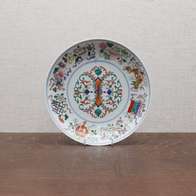 Lot 355 - A Chinese famille rose plate