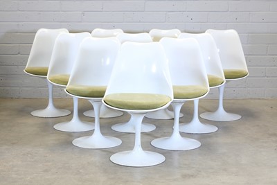 Lot 406 - A set of ten Knoll 'Tulip' dining chairs