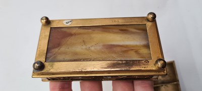 Lot 98 - A Tiffany Studios 'Pine Needle' pattern stamp box