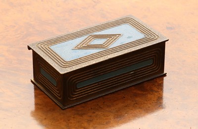 Lot 110 - A Tiffany Studios 'Graduate' pattern stamp box