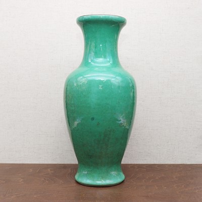 Lot 67 - A Chinese green-glazed vase