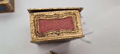Lot 100 - A pair of Tiffany Studios 'His and Hers' stamp boxes