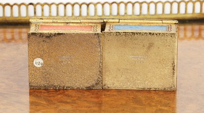 Lot 100 - A pair of Tiffany Studios 'His and Hers' stamp boxes