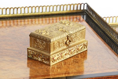 Lot 108 - A Tiffany Studios bronze 'Venetian' pattern stamp box