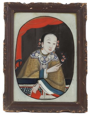 Lot 264 - A Chinese reverse glass painting