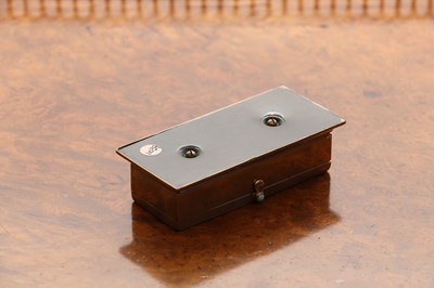 Lot 72 - A silver and tortoiseshell stamp box