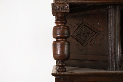 Lot 350 - A Charles I oak court cupboard