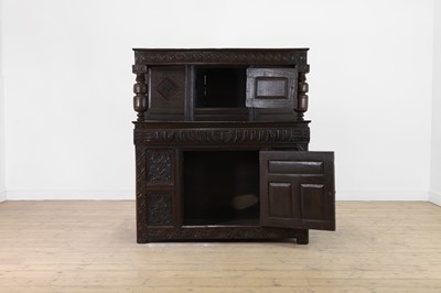 Lot 350 - A Charles I oak court cupboard