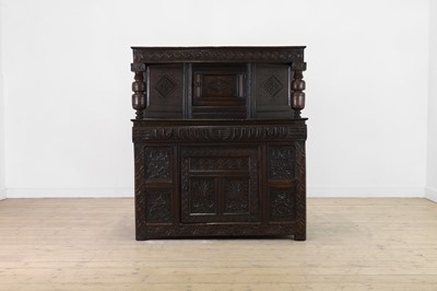 Lot 350 - A Charles I oak court cupboard