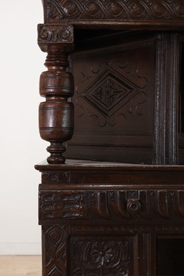 Lot 350 - A Charles I oak court cupboard