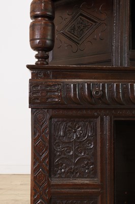 Lot 350 - A Charles I oak court cupboard