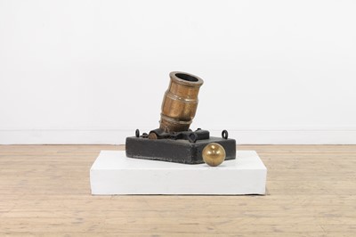 Lot 336 - A George III brass mortar by Jan Verbruggen