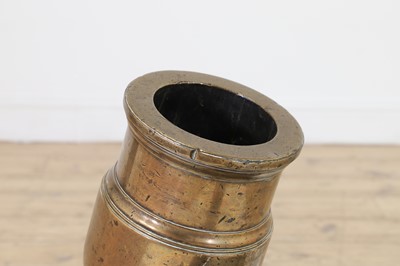 Lot 336 - A George III brass mortar by Jan Verbruggen