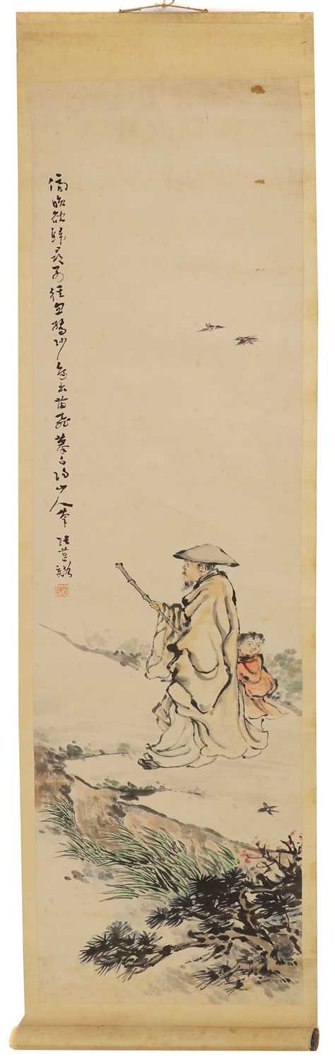 Lot 285 - A Chinese hanging scroll