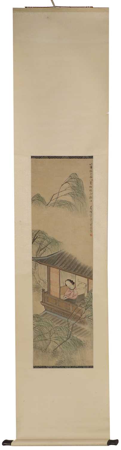 Lot 284 - A Chinese hanging scroll