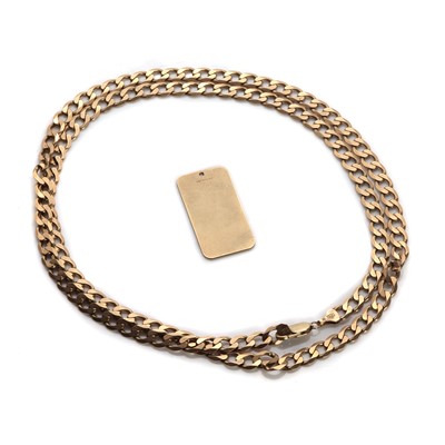 Lot 1384 - A gold curb link chain