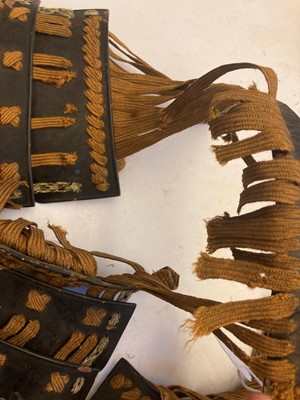 Lot 116 - A collection of Japanese armour parts
