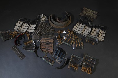 Lot 116 - A collection of Japanese armour parts
