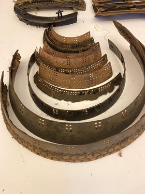 Lot 116 - A collection of Japanese armour parts