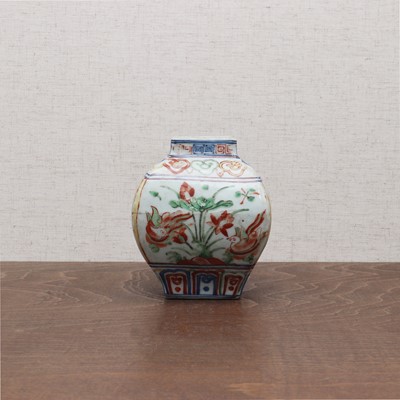 Lot 45 - A Chinese wucai jar
