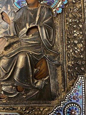 Lot 587 - An icon of the Mother of God