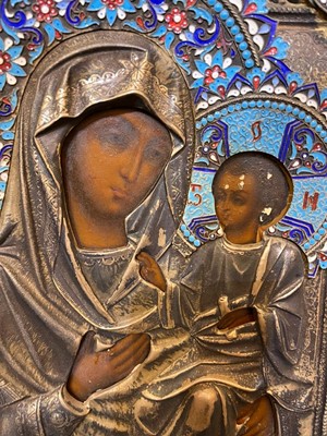 Lot 587 - An icon of the Mother of God