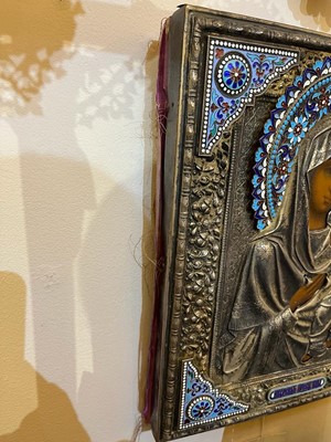 Lot 587 - An icon of the Mother of God