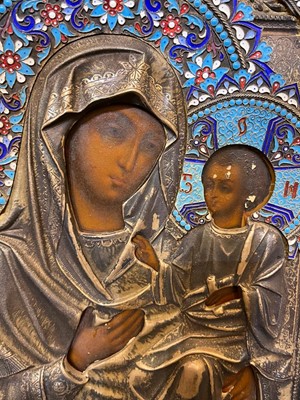 Lot 587 - An icon of the Mother of God