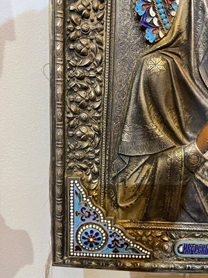 Lot 587 - An icon of the Mother of God