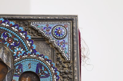Lot 587 - An icon of the Mother of God
