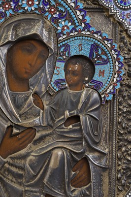 Lot 587 - An icon of the Mother of God