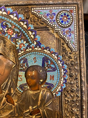 Lot 587 - An icon of the Mother of God