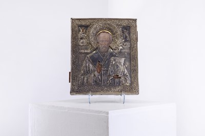 Lot 589 - An icon of St Nicholas