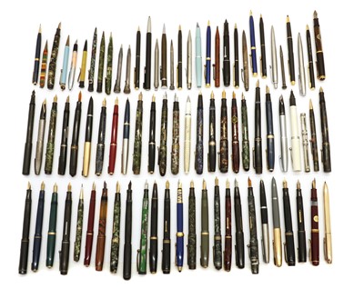 Lot 230 - A collection of fountain pens, rollerballs and propelling pencils