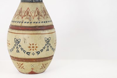 Lot 319 - A pair of painted table lamps