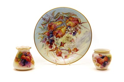 Lot 224 - Two Royal Worcester porcelain vases