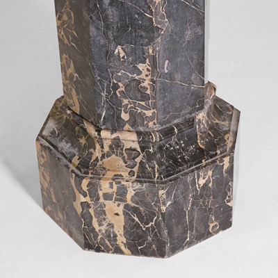 Lot 78 - A Marmo Portoro marble octagonal pedestal column